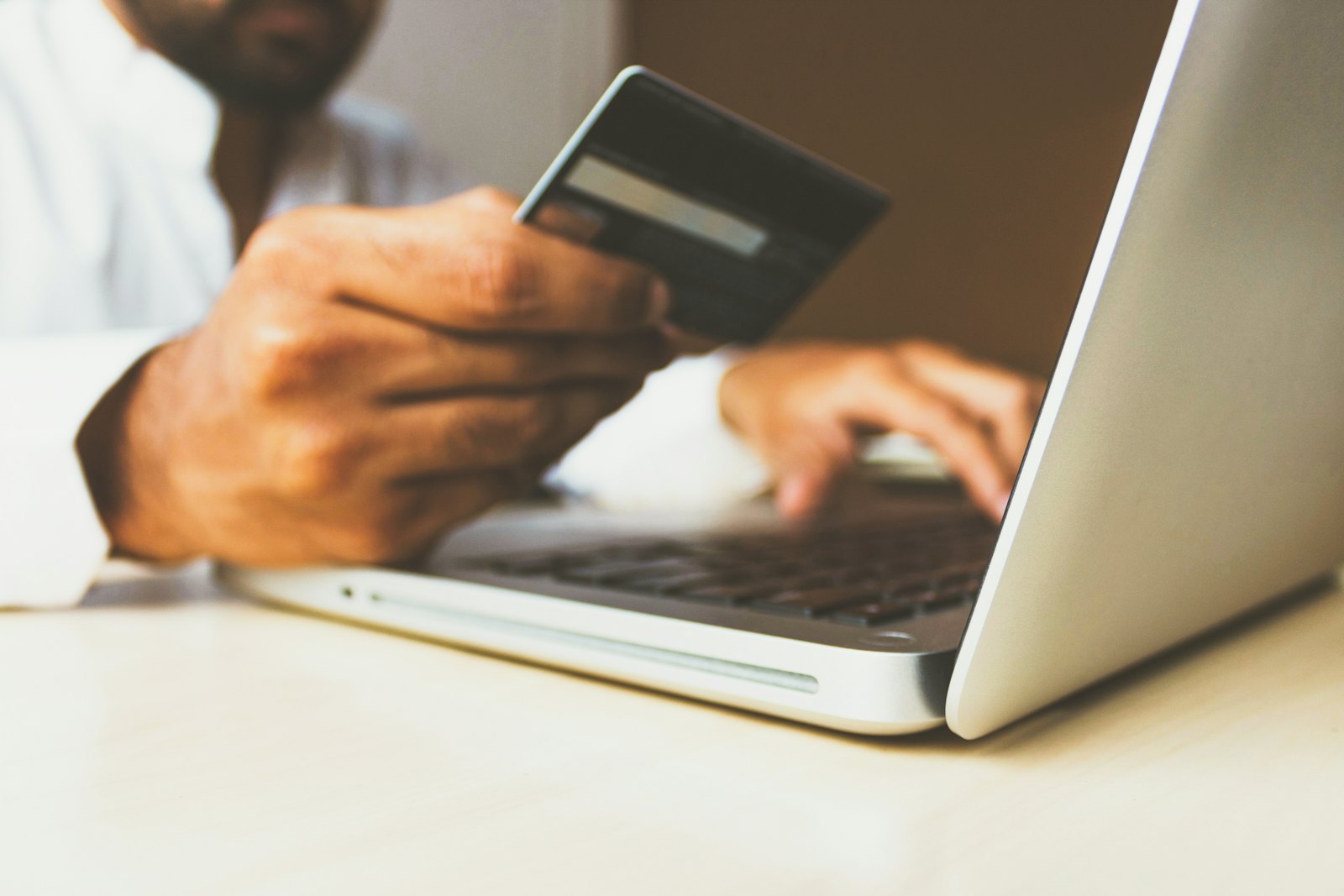 Online shopping and eCommerce checkout on a laptop