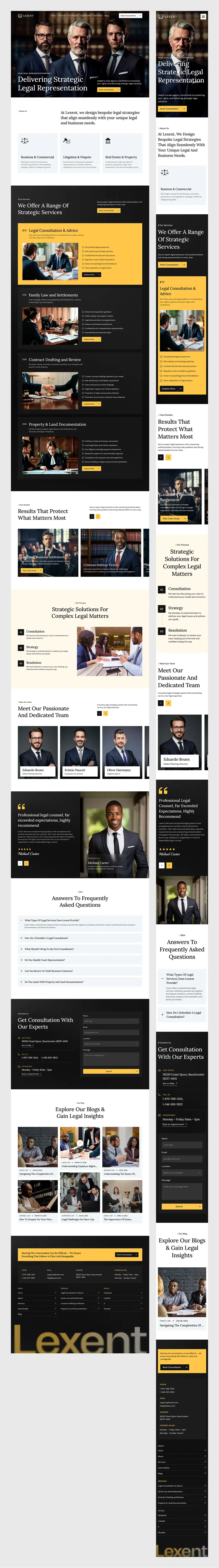 Lexent law firm website by Back9 Digital