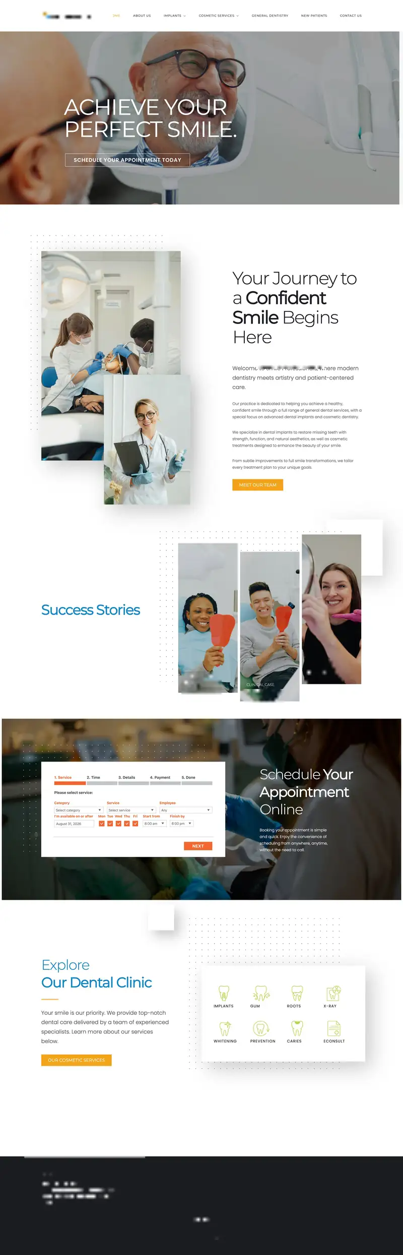 Dental Clinic website built by Back9 Digital