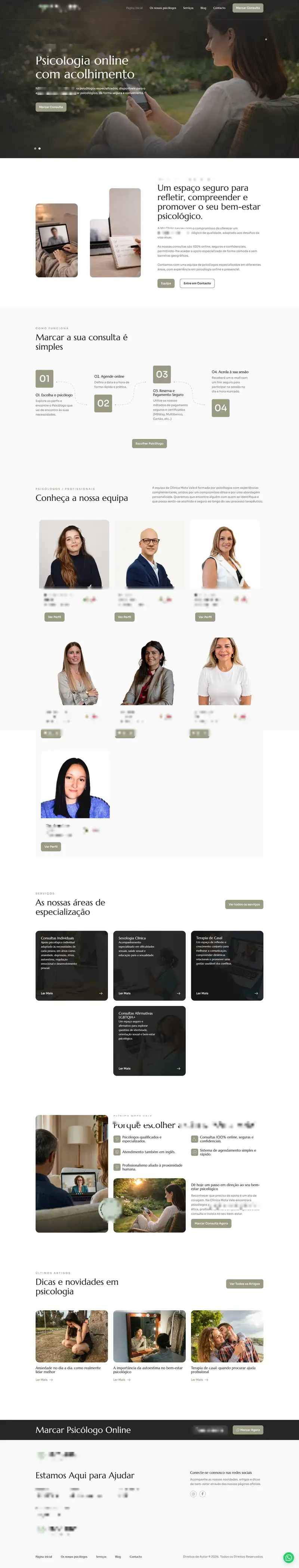 Psychology Clinic website built by Back9 Digital
